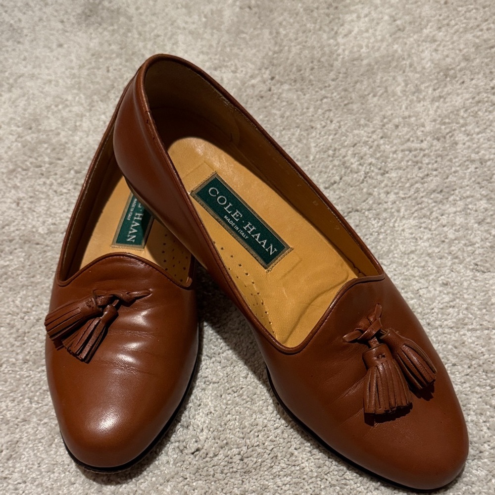 Cole Haan Women's Leather Tassel Loafers in Rich Brown